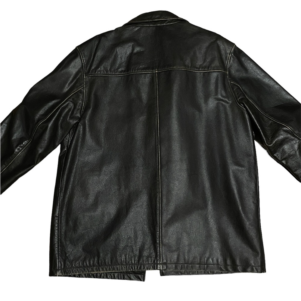 Vintage Leather Button-Front Blazer/Jacket - image 5